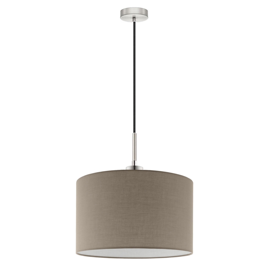 Eglo - LED pendel TUNJA 1xE27/60W/230V taupe
