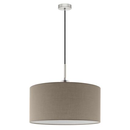 Eglo - LED pendel TUNJA 1xE27/60W/230V taupe