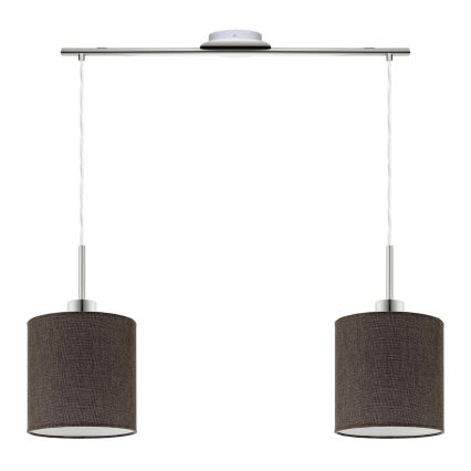 Eglo - LED pendel TUNJA 2xE27/60W/230V brun