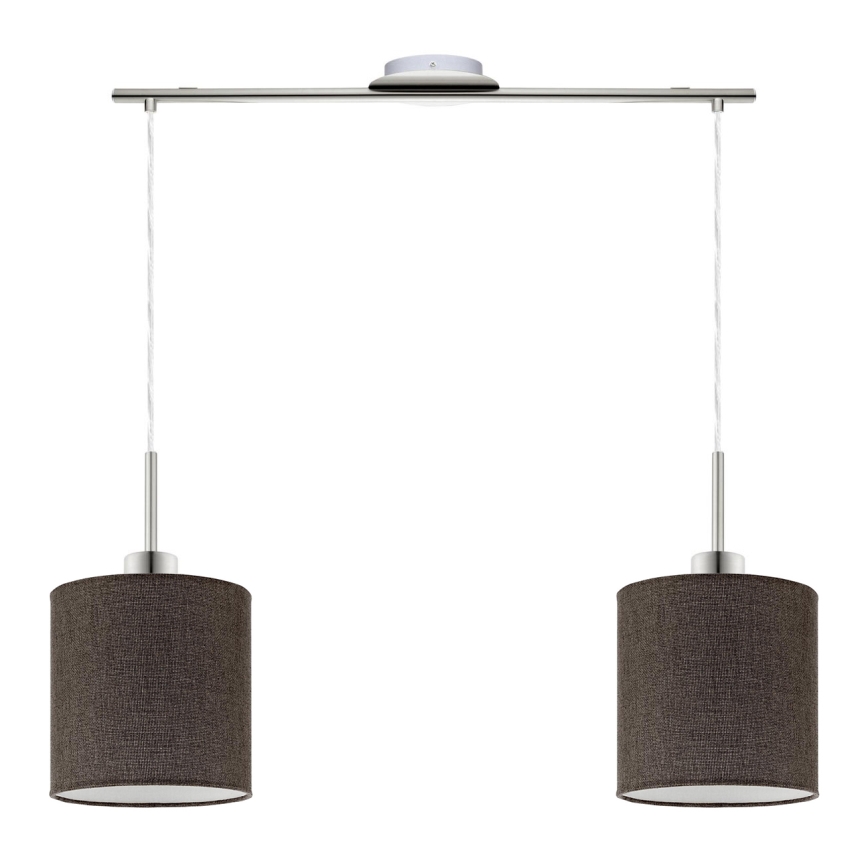 Eglo - LED pendel TUNJA 2xE27/60W/230V brun