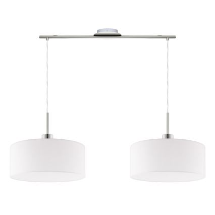 Eglo - LED pendel TUNJA 2xE27/60W/230V hvid