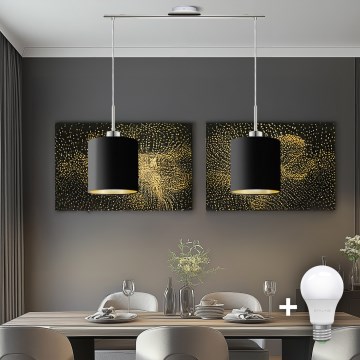 Eglo - LED pendel TUNJA 2xE27/60W/230V sort