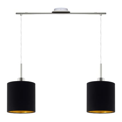 Eglo - LED pendel TUNJA 2xE27/60W/230V sort