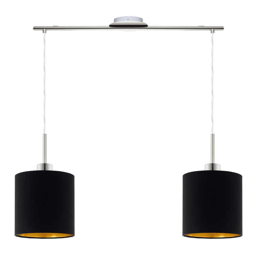 Eglo - LED pendel TUNJA 2xE27/60W/230V sort