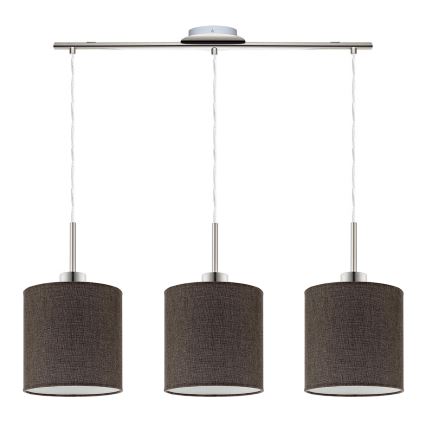 Eglo - LED  Pendel TUNJA 3xE27/60W/230V brun