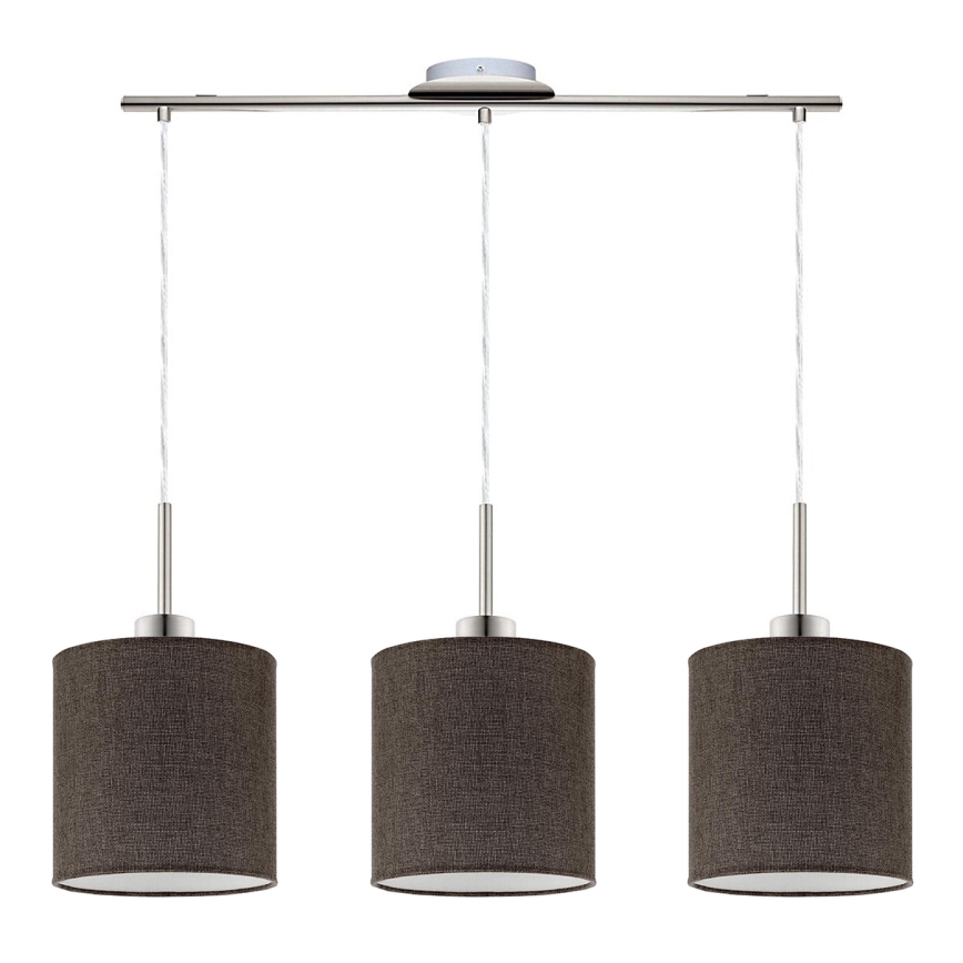 Eglo - LED  Pendel TUNJA 3xE27/60W/230V brun