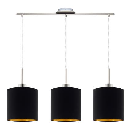 Eglo - LED  Pendel TUNJA 3xE27/60W/230V sort