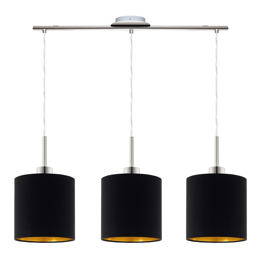 Eglo - LED  Pendel TUNJA 3xE27/60W/230V sort