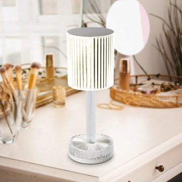 Eglo - LED RGB dæmpbar genopladelig bordlampe, LED/800 mAh, klar