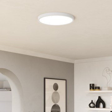 Eglo - LED RGBW dæmpbar badeværelsesloftlampe LED/17,5W/230V 2700–6500K Ø 39,9 cm IP44 hvid