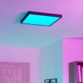 Eglo - LED RGBW dæmpbar badeværelsesloftlampe LED/17,8W/230V 2700-6500K 39x39 cm IP44 sort