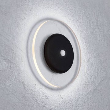 Eglo - LED RGBW dæmpbar genopladelig væglampe med bevægelses- og skumringssensor LED/5V 2000 mAh sort + fjernbetjening