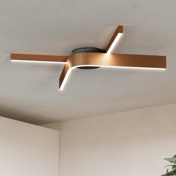 Eglo - LED RGBW dæmpbar loftlampe 2xLED/18W/230V 2700-6500K kobber/sort