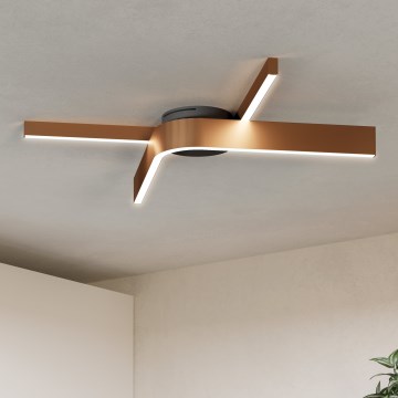 Eglo - LED RGBW dæmpbar loftlampe 2xLED/18W/230V kobber/sort