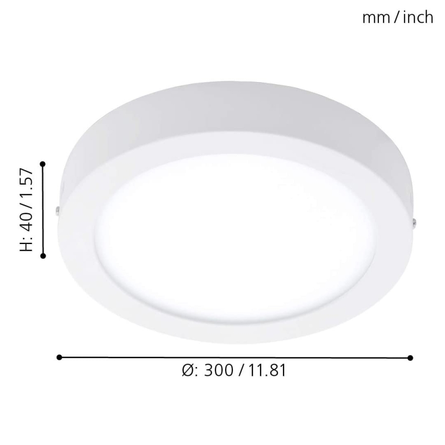 Eglo - LED RGBW dæmpbar loftlampe FUEVA-C LED/21W/230V Ø 30 cm