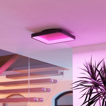 Eglo - LED RGBW dæmpbar loftlampe LED/20W/230V 2700-6500K 35x35 cm sort