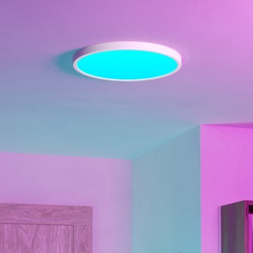 Eglo - LED RGBW dæmpbar loftlampe til badeværelse, LED/17,5 W/230 V, 2700–6500 K, Ø 38,9 cm, IP44, hvid