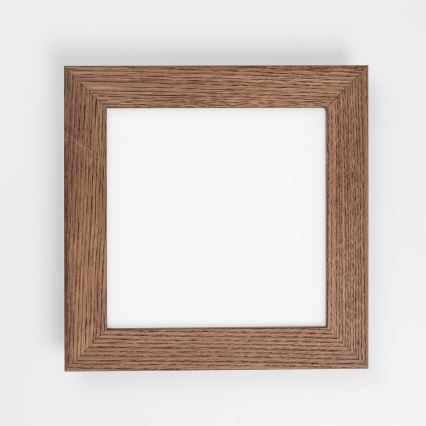 Eglo - LED RGBW dæmpbar overflademonteret panel SALOBRENA-C WOOD LED/16W/230V 2700-6500K 34x34 cm mørkebrun + fjernbetjening