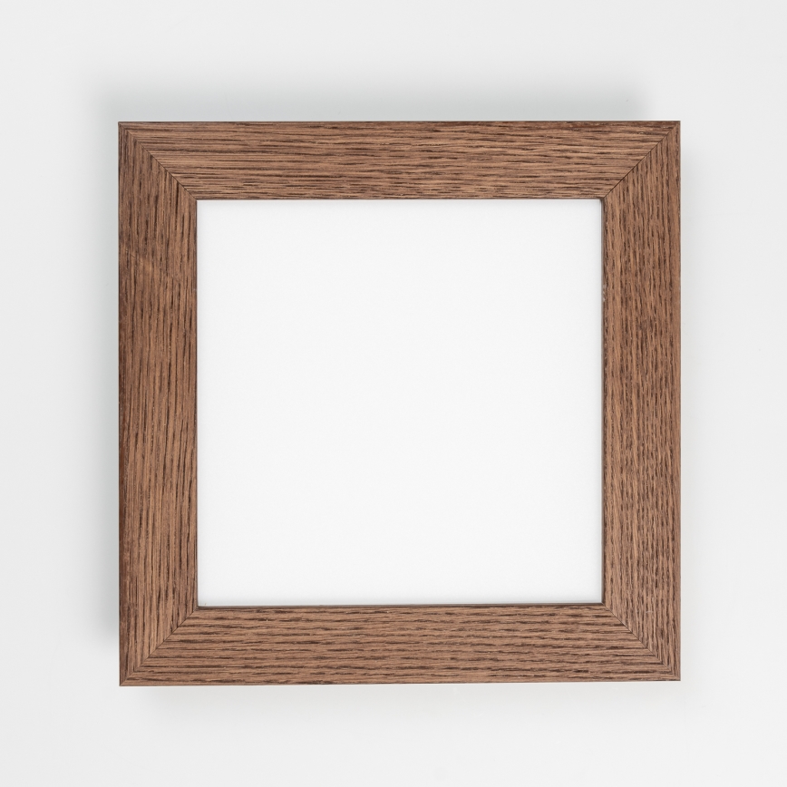 Eglo - LED RGBW dæmpbar overflademonteret panel SALOBRENA-C WOOD LED/16W/230V 2700-6500K 34x34 cm mørkebrun + fjernbetjening