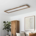 Eglo - LED RGBW Dæmpbar panel SALOBRENA-C WOOD LED/31W/230V 2700-6500K 34x124 cm brun + fjernbetjening