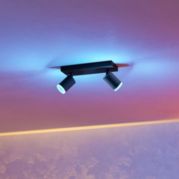 Eglo - LED RGBW Dæmpbar spotlight 2xLED/3,7W/230V 2700-6500K sort