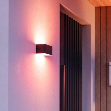 Eglo - LED RGBW dæmpbar udendørs vægarmatur LED/10W/230V 2700-6500K IP55 sort