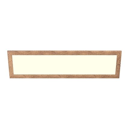 Eglo - LED RGBW dæmpbar overflademonteret panel SALOBRENA-C WOOD LED/34W/230V 2700-6500K 34x124 cm brun + med fjernbetjening