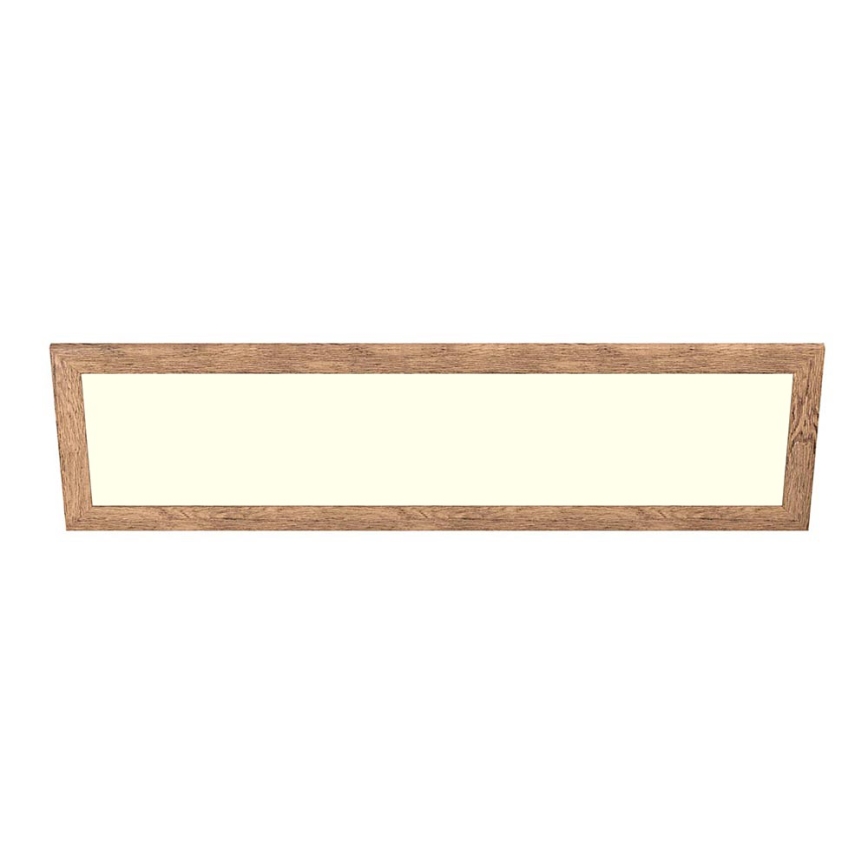 Eglo - LED RGBW dæmpbar overflademonteret panel SALOBRENA-C WOOD LED/34W/230V 2700-6500K 34x124 cm brun + med fjernbetjening