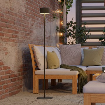 Eglo - LED solcelledrevet genopladelig berøringsbetjent gulvlampe LED/2,8W/3,7V 1800 mAh IP44 grøn