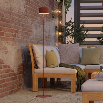 Eglo - LED solcelledrevet genopladelig berøringsbetjent gulvlampe LED/2,8W/3,7V 1800 mAh IP44 orange