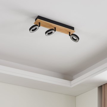 Eglo - LED-spot 3xLED/4,2W/230V sort/brun