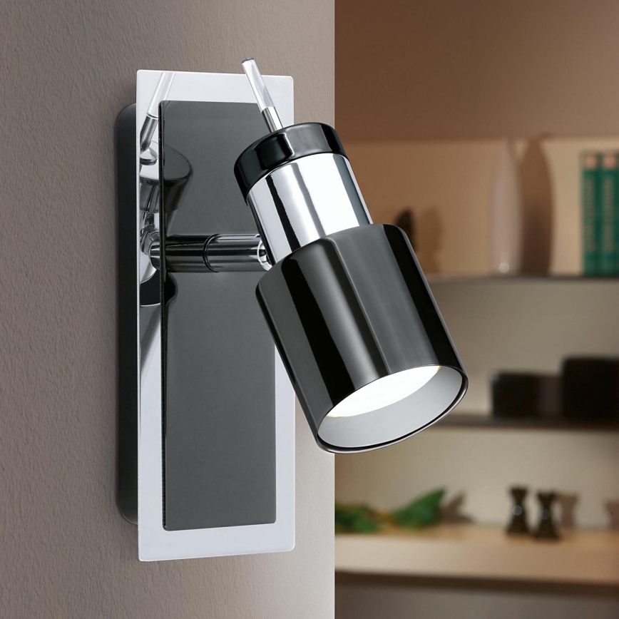 Eglo - LED spotlampe 1xGU10/5W/230V sort