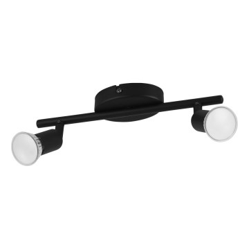 Eglo - LED spotlampe 2xGU10/2,8W/230V 3000K sort
