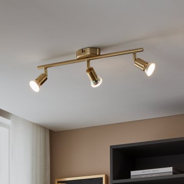 Eglo - LED spotlampe 3xGU10/2,8W/230V 3000K guldfarvet
