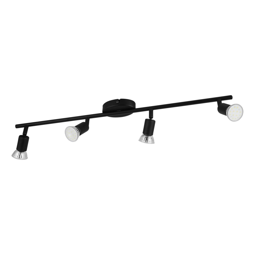 Eglo - LED spotlampe 4xGU10/2,8W/230V 3000K sort