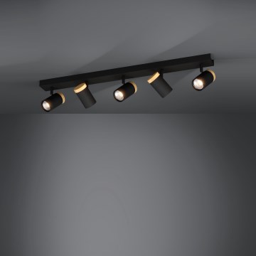 Eglo - LED spotlampe 5xGU10/4,5W/230V 3000K sort/brun