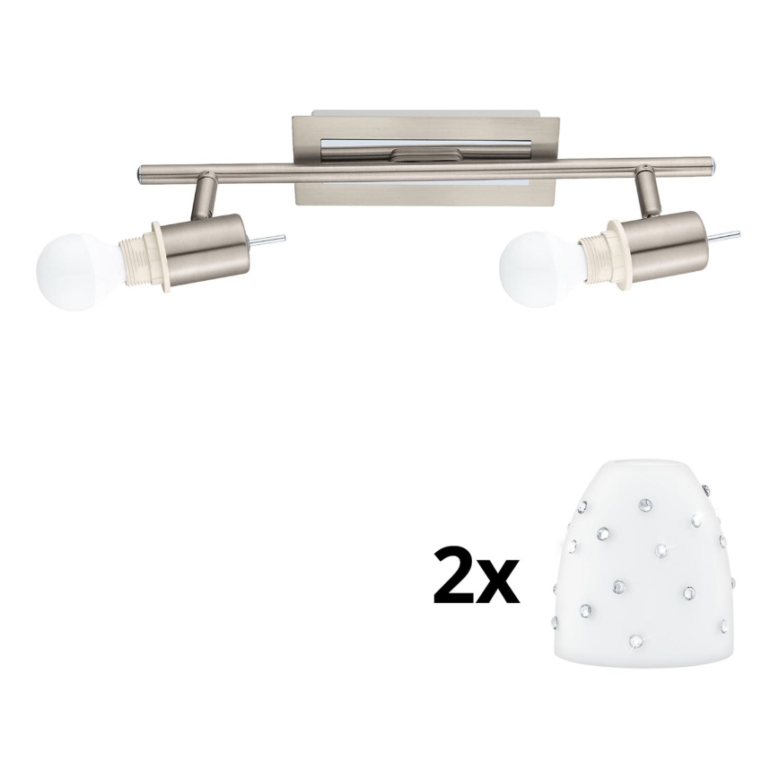Eglo - LED spotlampe MY CHOICE 2xE14/4W/230V mat krom/hvid