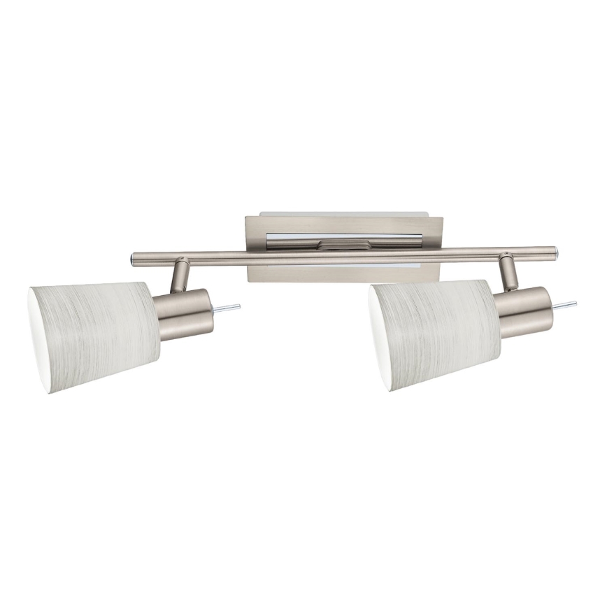 Eglo - LED Spotlampe MY CHOICE 2xE14/4W/230V mat krom/kremfarvet