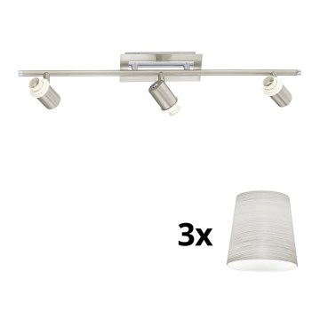 Eglo - LED spotlampe MY CHOICE 3xE14/40W/230V mat krom/cremefarvet