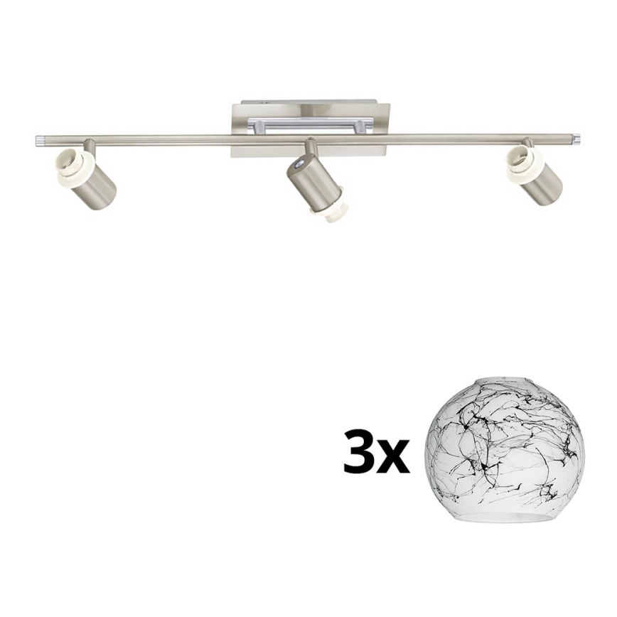 Eglo - LED spotlampe MY CHOICE 3xE14/40W/230V mat krom/hvid/sort