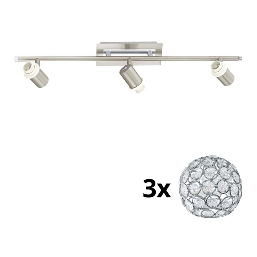 Eglo - LED spotlampe MY CHOICE 3xE14/40W/230V mat krom