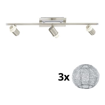 Eglo - LED spotlampe MY CHOICE 3xE14/40W/230V mat krom