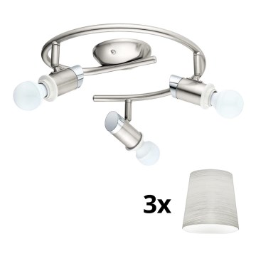 Eglo - LED spotlampe MY CHOICE 3xE14/4W/230V  mat krom/cremefarvet