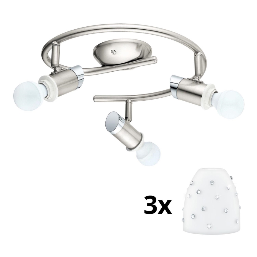 Eglo - LED spotlampe MY CHOICE 3xE14/4W/230V  mat krom/hvid