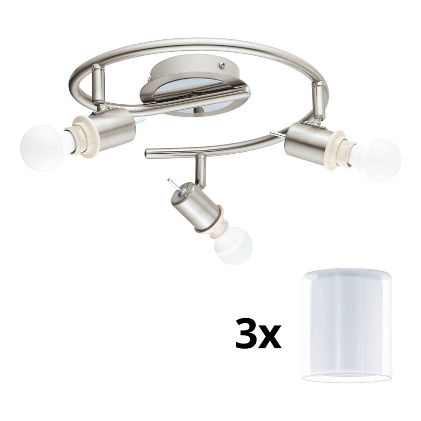Eglo - LED Spotlampe MY CHOICE 3xE14/4W/230V mat krom/hvid