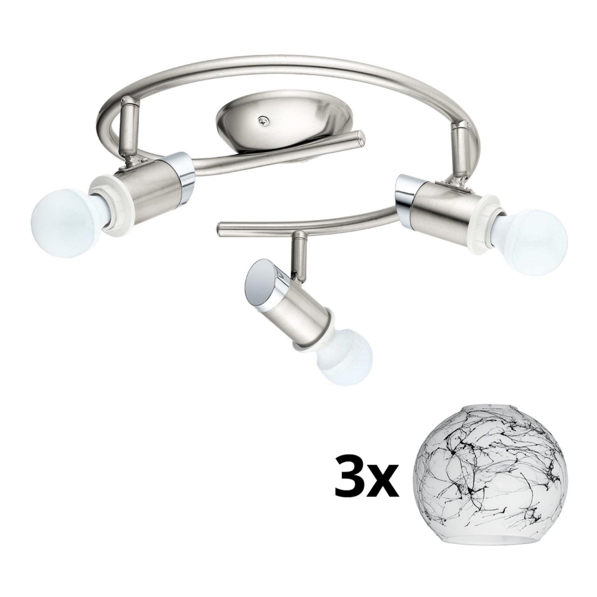 Eglo - LED spotlampe MY CHOICE 3xE14/4W/230V  mat krom/hvid/sort