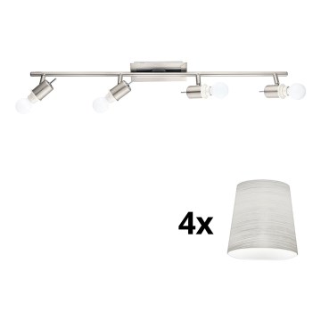Eglo - LED spotlampe MY CHOICE 4xE14/4W/230V mat krom/cremefarvet