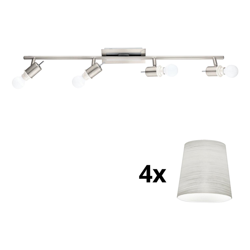 Eglo - LED spotlampe MY CHOICE 4xE14/4W/230V mat krom/cremefarvet