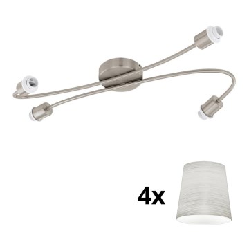 Eglo - LED spotlampe MY CHOICE 4xE14/4W/230V mat krom/cremefarvet