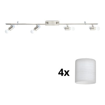 Eglo - LED spotlampe MY CHOICE 4xE14/4W/230V  mat krom/hvid